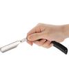 Carbon Steel Barber Hairdressing Razor Eyebrow Folding Shaving Knife Holder Tool
