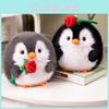Adorable Cartoon Penguin Plush Toy With Rose For Gifts Perfect For Girlfriends And Children