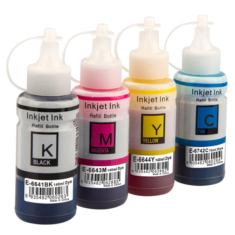 70ml T664/E664 Inkjet Dye Ink Compatible For Epson Printer L360 L310 Ecotank Et-2500 L3050