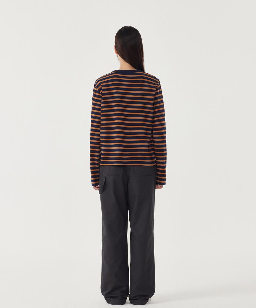 COVERNAT WOMAN Striped Long Sleeve Butter