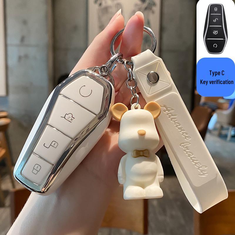 Чехол для ключей BYD Dolphin для Han Song, Tang DM-i, Qin Pro/Plus, Yuan и e2 - Сумка-застежка на корпус автомобиля.