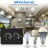 Dual Rotary 12V LED Dimmer Switch 60W PWM Control with Silent Operation Plastic LED Dimmer Tool For Car Van Lighting