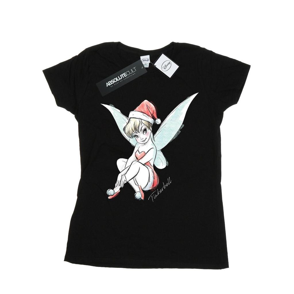 Disney Womens/Ladies Tinkerbell Christmas Fairy Cotton T-Shirt