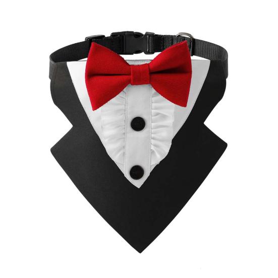 Pet Collar Sequined Bow Dog Bandana Collar Adjustable Comfortable Cats Triangle Scarf for Party Decor