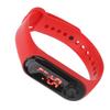 Mini Children Electronic Watch Red LED Simple Student Sports Electronic Watch with Silicone Watch Band Red