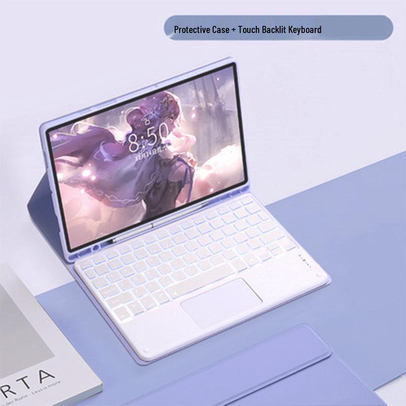 Чехол-клавиатура Bluetooth для планшета Samsung A8 X200 - Съемный мягкий силиконовый чехол 10,5"