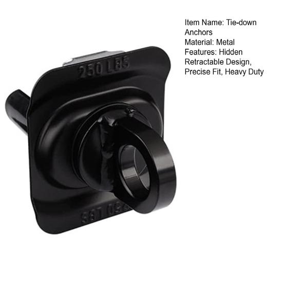 Cabin Tie-down Anchors, High Strength Truck Bed Tie Down Anchors for Pickup Trucks, Retractable Design Cargo Securing Accessories