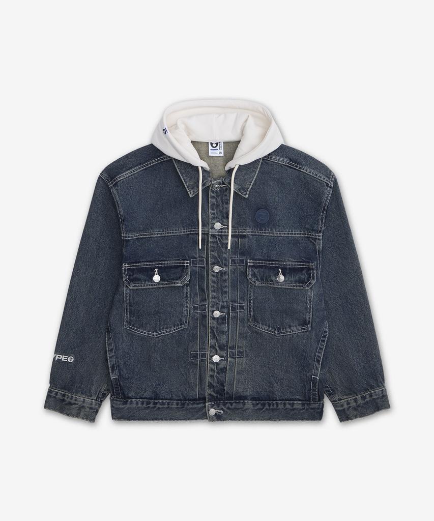Aape Aapenow Detachable Hooded Denim Jacket - Blue / Aapljm7766Xxqblx