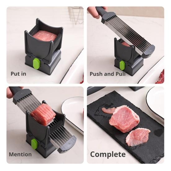 Мясорезка Freshness Meat Slicer Cleaver Регулируемая толщина Ручная мясорезка Портативный кухонный инструмент