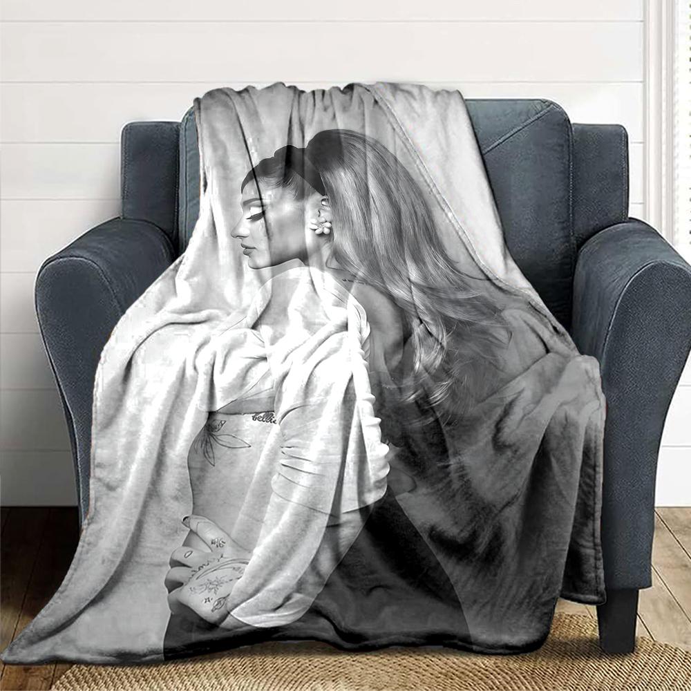 Elegant Ponytail Silhouette Blanket Soft Throw Blanket For Home Bedroom Bed Sofa Travel Office Solid Christmas Blanket