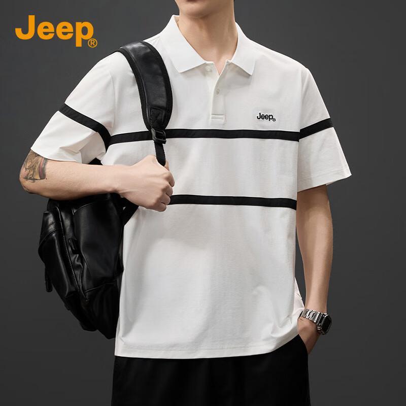 Jeep Мужская модная футболка-поло с коротким рукавом
