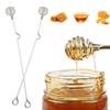 Stainless Steel Honey Dipper Honey Stirrer Multi-Purpose Mixing Spoon for Tea Cocktails