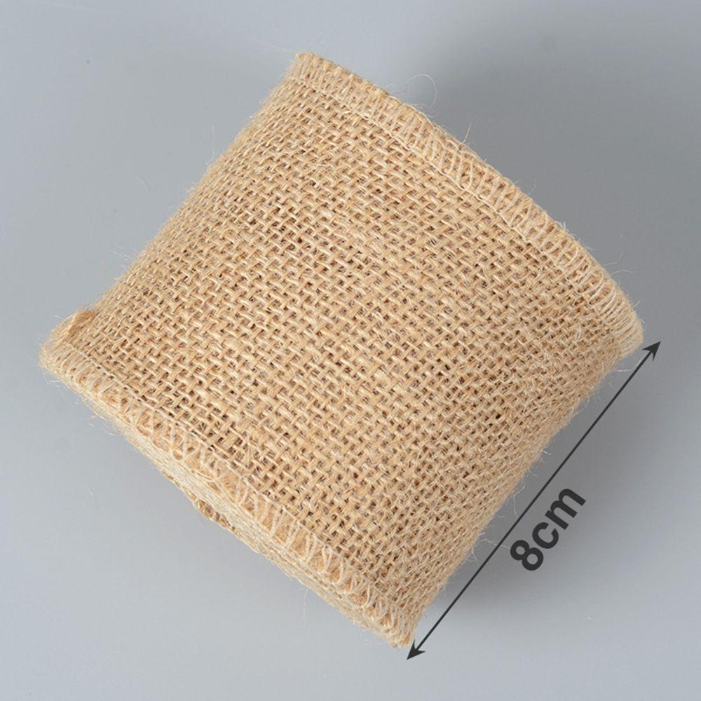 5Meters/Roll Material Party Crafts Bag Warrping Jute Burlap Ribbon Wedding Decorative Gift Packing