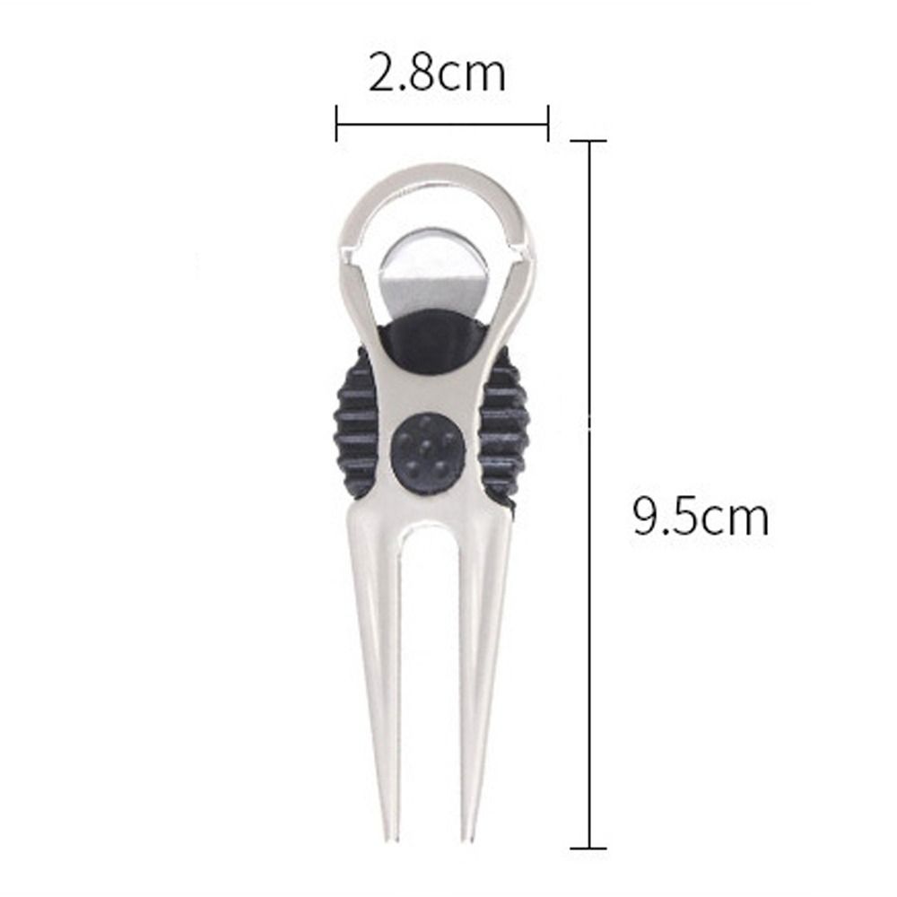 Anti-slip Golf Divot Tool Zinc Zinc Zinc Alloy Golf Ball Marker Fork Golf Tool   Golf Divot Repair