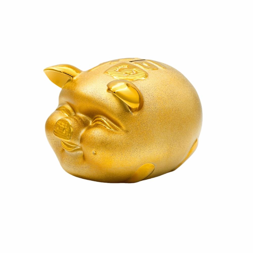 Маскоты-свиньи Керамическая копилка-свинья Контейнер для золотых бобов Керамический резервуар для сбережений Декор стола в китайском стиле Банка для денег