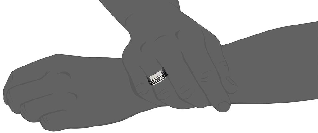 Diesel Кольцо DX1170 КОЛЬЦО 55 размера Мужское (Японский 11)