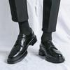 Кожаные туфли жениха Модный британский стиль дизайна Тренд для отдыха на открытом воздухе Вечеринка Офисное качество для взрослых Лидер продаж Черные туфли