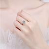 3ct D Color Moissanite Diamond Rings For Women 18k White Gold Plated 925 Sterling Silver Ring Wedding Engagement Jewelry