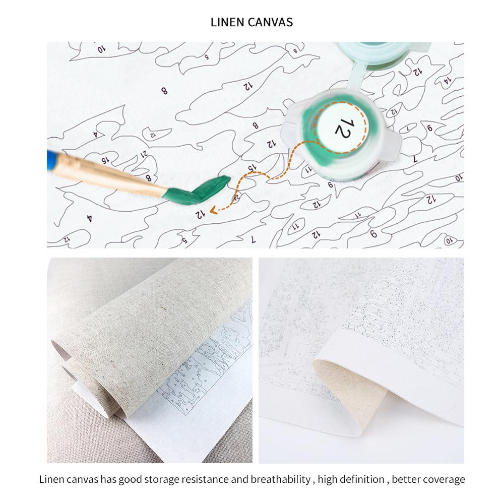 RUOPOTY With DIY Frame Animals DIY Painting By Numbers Handmade Oil Painting Kits Acrylic Picture Canvas Painting For Wall Art