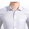 Men's Solid Color Long Sleeve Front Pocket Stretch Square Collar Four Season Formal Shirt