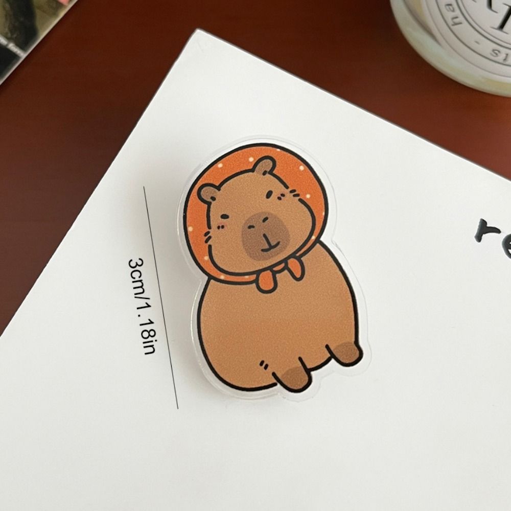 Милая брошь капибара, значок капибары в виде животного, мультяшная акриловая булавка капибара для девочек