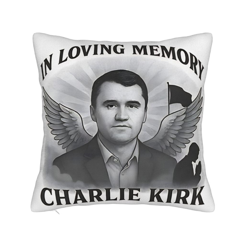 Charlie Kirk Miner Pillow Case  Comfy Pillow Cover For Sofa Car Home Decor Funny Cushion Cover