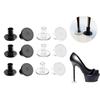 6 Pairs High Heel Caps - Protectors for Stiletto Heels, Anti-Slip Heel Stoppers for Weddings, Parties & Outdoor Events, Black-Transparent