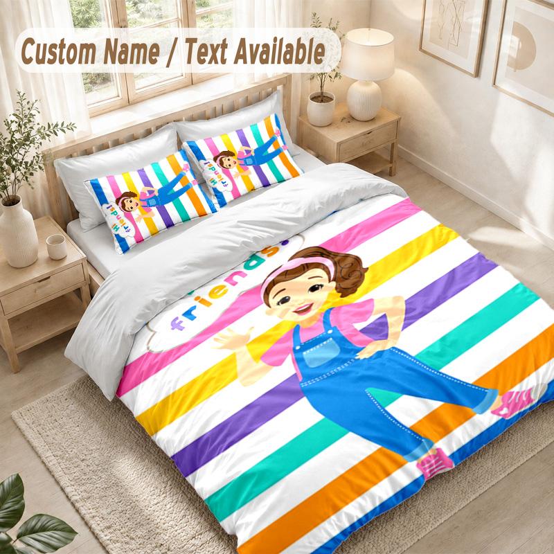 ms rachel Bedding Set, 1 Duvet Cover & 2 Pillowcases Soft Comfortable Bedroom Home Textile Decor