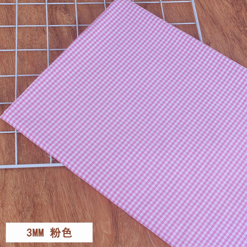 100% Хлопок Мелкая Клетка Ткань на Метр для Юбок Одежды Наволочек Шитье Дышащая Плательная Ткань Розовый Желтый Гипоаллергенный