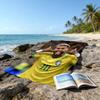 1pc Neymar10 Beach Towel, Beach and Seaside Swimming Pool Equipment, Fashion Pattern, Rectangular, Travel Essentials