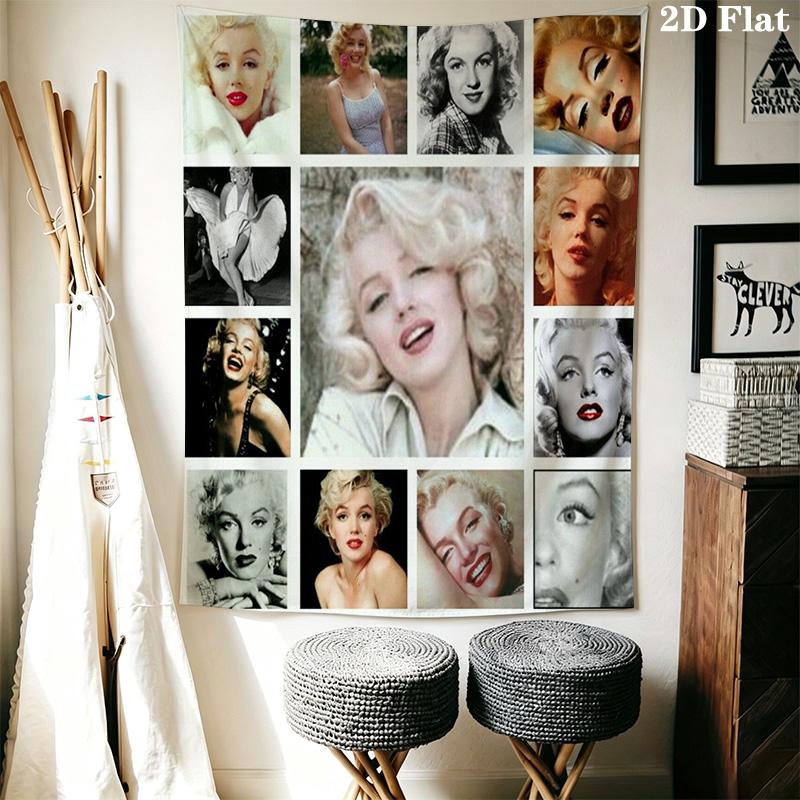 Marilyn Monroe Dress Pose Tapestry Background Cloth Fashion Print Soft Atmospheric Background Cloth Christmas Gift