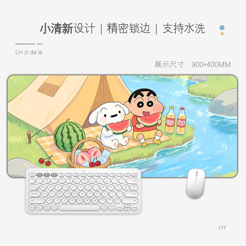 Crayon Shinchan Mouse Pad Large Cute Cartoon Desk Pads Anime Keyboard Mat Rubber Nonslip Game Accessorieshc23hh8