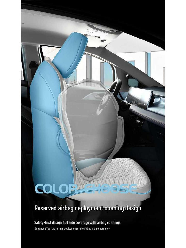 Geometry E Universal Leather Car Seat Covers - Full Coverage, All-Season