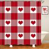 Valentine's Day Shower Curtain Falling Red Couple Romantic Love Bathroom Decorative Waterproof Shower Curtain 90x180cm