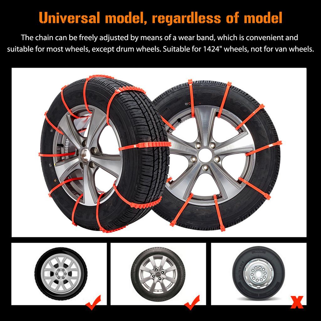 10/20/40Pcs Anti-Skid Snow Chains Car Winter Tire Wheels Chains for Car Truck Snow Mud Wheel Tire Cable Ties Anti-slip Chains