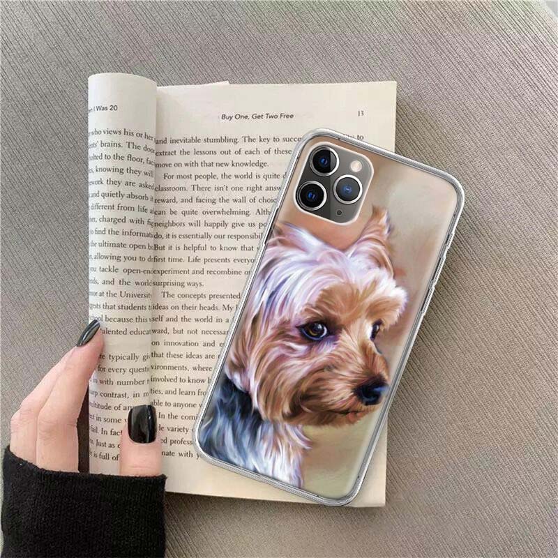 Yorkshire terrier dog Phone For Apple Iphone 12 13 Mini 15 Pro Max 11 Pro 14 Plus 16 Pro Max 16E Case Shell Cover Clear TPU Pro