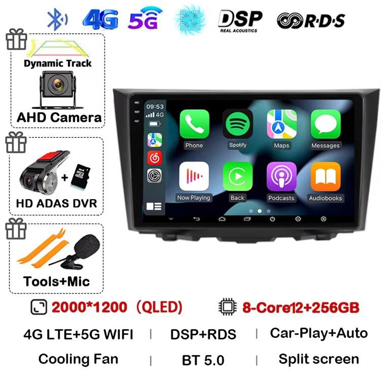 Android 14 Carplay Auto Для Suzuki Kizashi 2009 2010 2011 2012 2013 2014 2015 Автомагнитола GPS Стерео Мультимедийный плеер Головное устройство