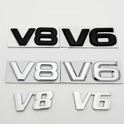 3D Металлическая эмблема V6 V8, эмблема двигателя автомобиля, наклейки, декоративные наклейки для Toyota BMW Benz Honda Mazda, автоаксессуары