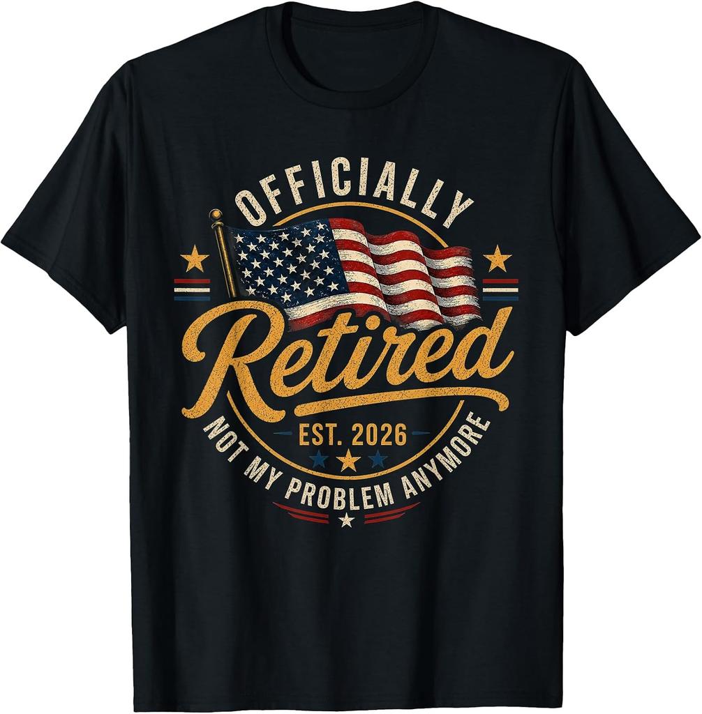 Retirement 2026: Celebrating Freedom with a Fun US Flag T-Shirt