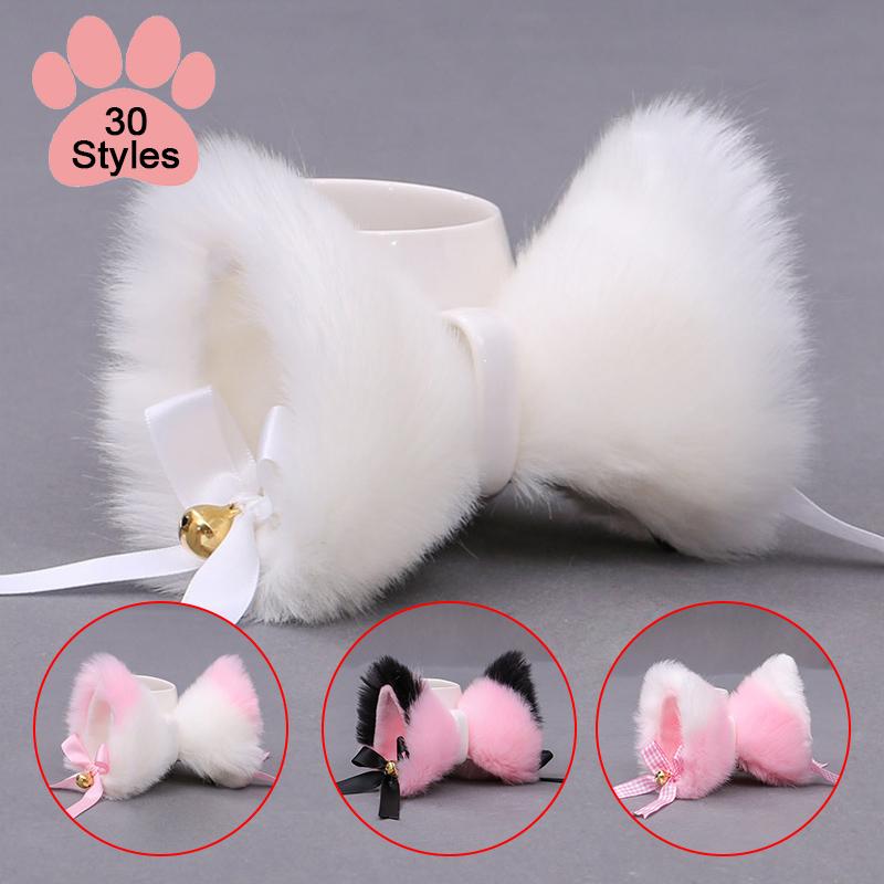 Заколка для волос в виде кошачьих ушек, пушистая плюшевая заколка для косплея, аксессуар для костюма для вечеринки