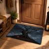 VIKAMA Thriller Halloween Bat Moon Withered Tree Door Mat Gothic Style Carpet Anti slip Entry Floor Mat Entrance Home Decoration