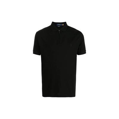 Polo вышитый маленький логотип на молнии воротник короткий рукав поло мужские топы черный 710842622-001