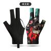 Professional 3-Finger Pool Cue Glove Men Women Anti-Slip Ice Silk Half-Finger Punk Style With Dragon Graphic