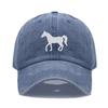Women's Baseball Cap Men's Washed Cotton Horse Embroidery Dad Hat Sport Golf Caps For Man Sun Hats Dropshipping