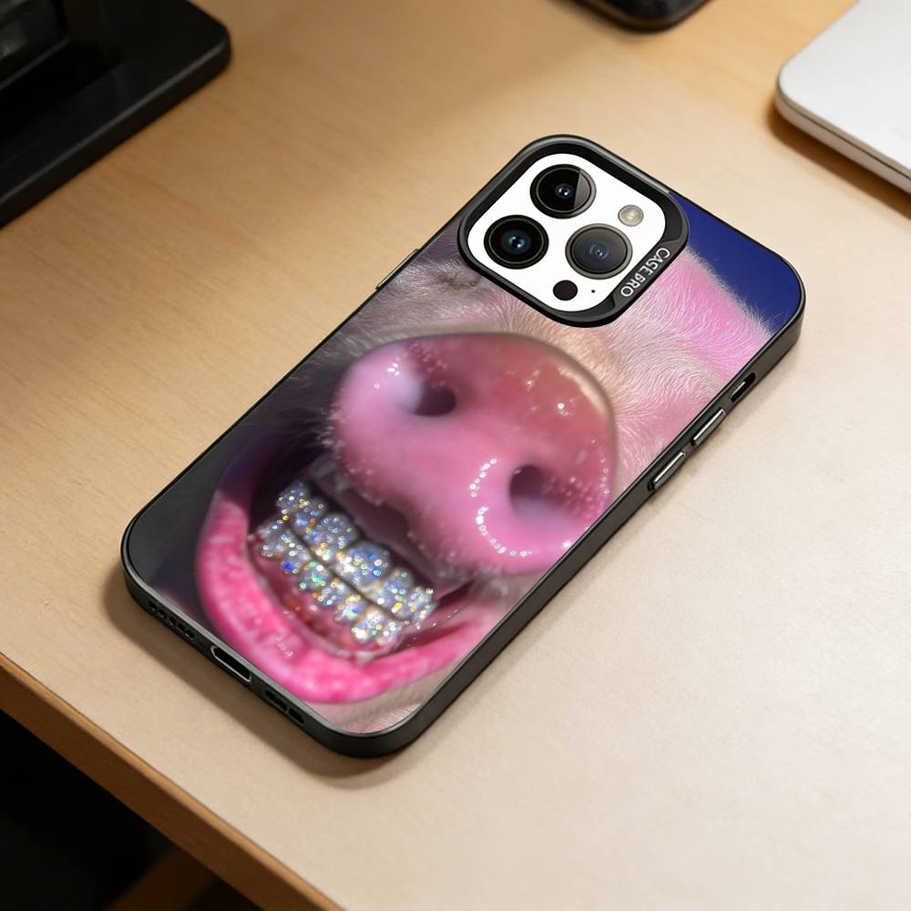 D-Забавные животные Чехол для телефона Для iPhone 17,16,15,14,13,12,11 Plus,Pro Max,XS,Красочный серебристый Чехол для телефона Funda Cover