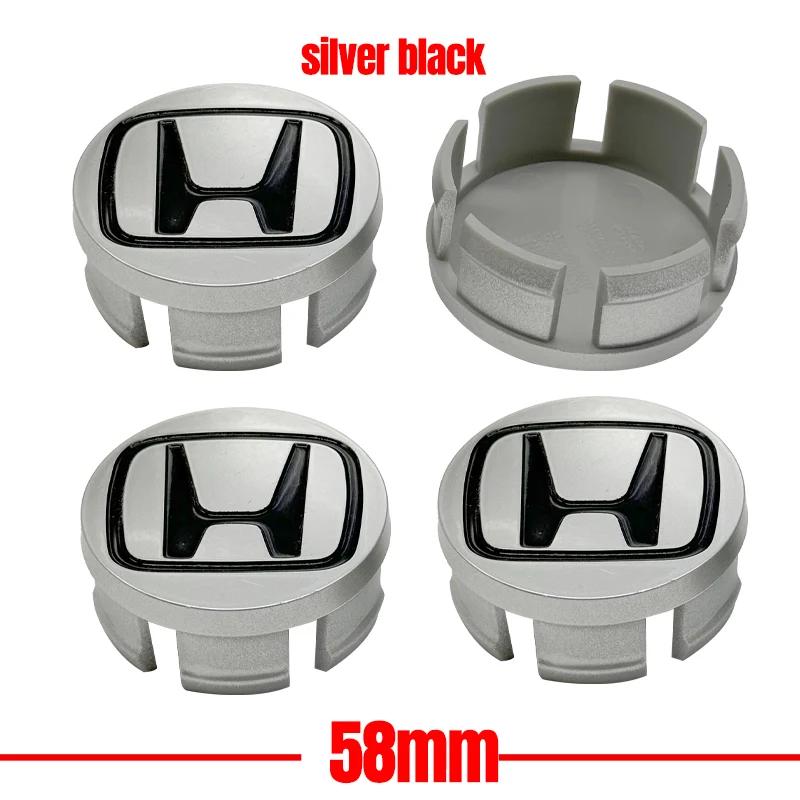 4PCS For Honda Civic Fit Jazz Accord Pilot City HRV Car Wheel Center Covers Decoration Badge Auto Hub Caps Emblem Replacement CUJ3
