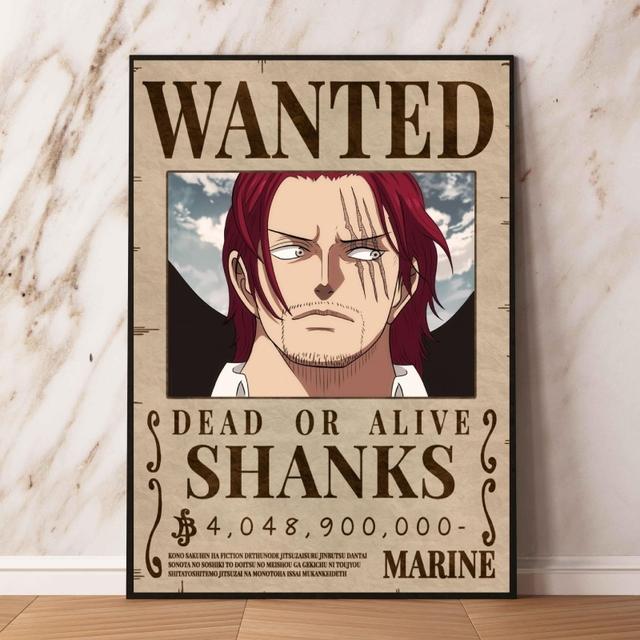 Популярный аниме-постер One Piece Bounty Wanted Newgate Sanji Roger Gift Art Модульная печать