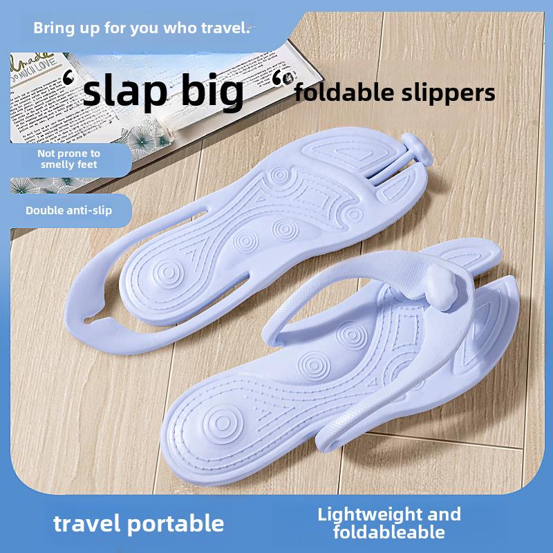 Портативные одноразовые складные пляжные тапочки для летних путешествий