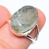 Natural Aquamarine Rough Gemstone 925 Solid Sterling Silver Gift Ring S.7 R9a19