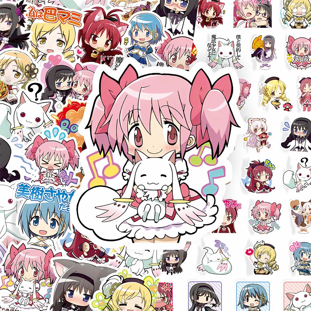 10/50/100 шт. Puella Magi Madoka Magica Аниме Наклейки для граффити Наклейки Каваи DIY Канцелярские товары Велосипед Милая Декоративная Наклейка Игрушки